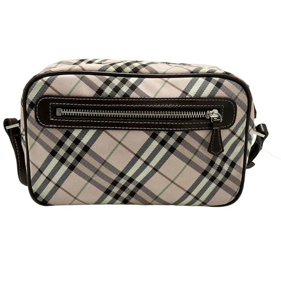 Auth Burberry Blue Label - Light Pink Dark Brown Multi Jacquard Leather - Picture 9 of 11